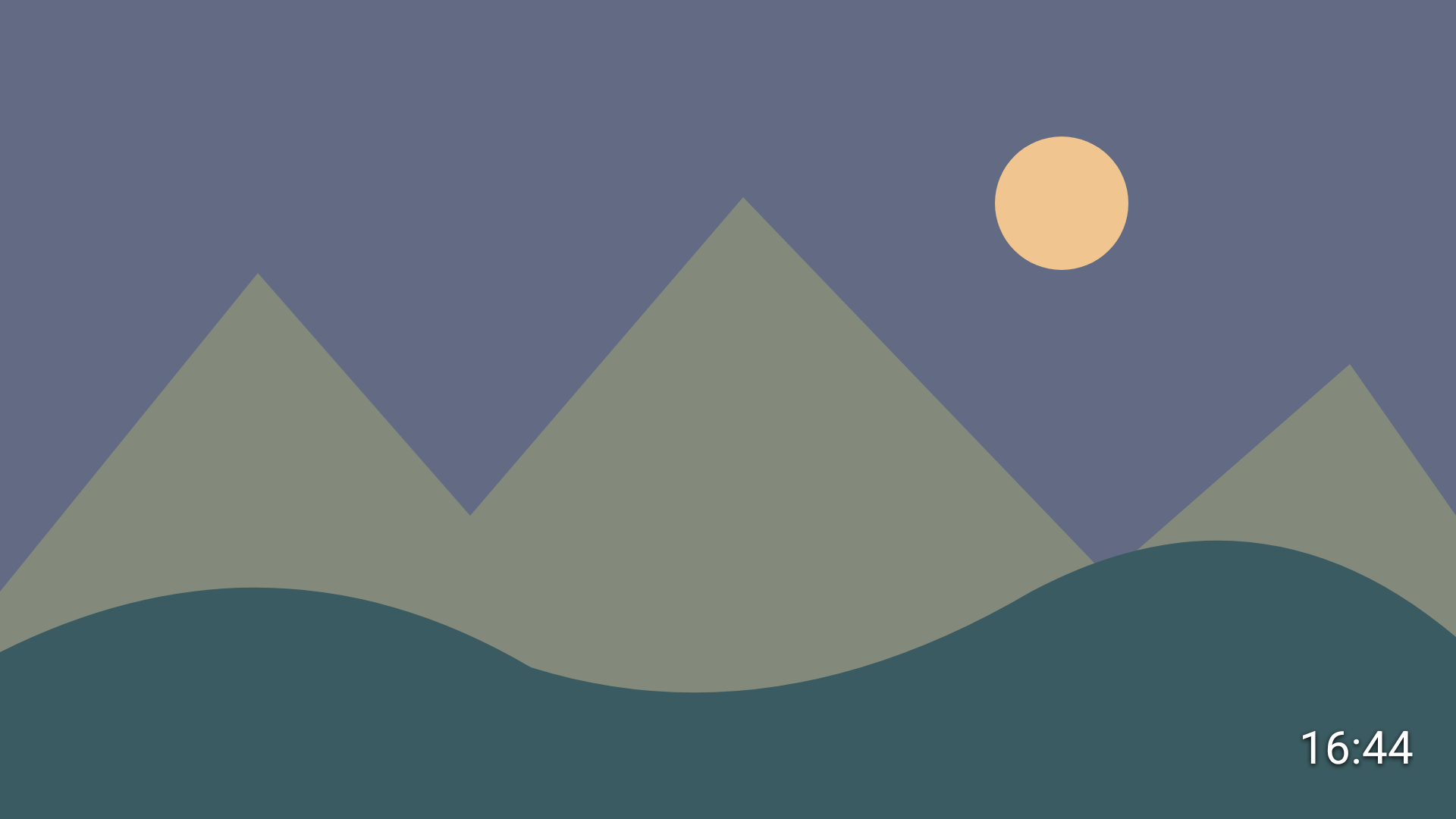 The Reverie screensaver displaying original landscape artwork